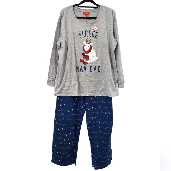 NWT Macy's Family Pjs Set "Fleece Navidad" Size XL - Picture 1 of 7